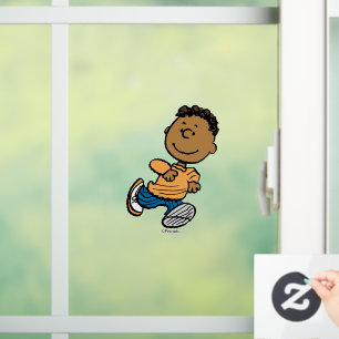 Peanuts Franklin Running Window Cling