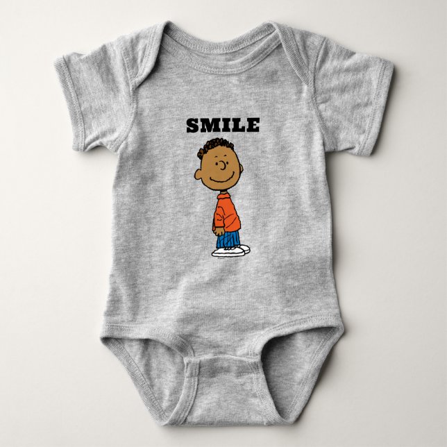 Peanuts | Franklin Smile Baby Bodysuit (Front)