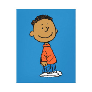 Peanuts   Franklin Smile Canvas Print