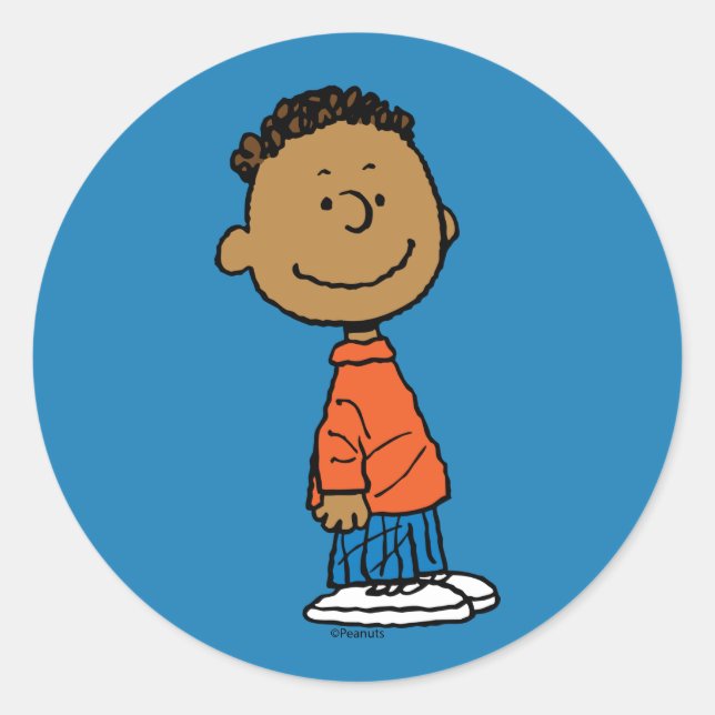 Peanuts | Franklin Smile Classic Round Sticker (Front)