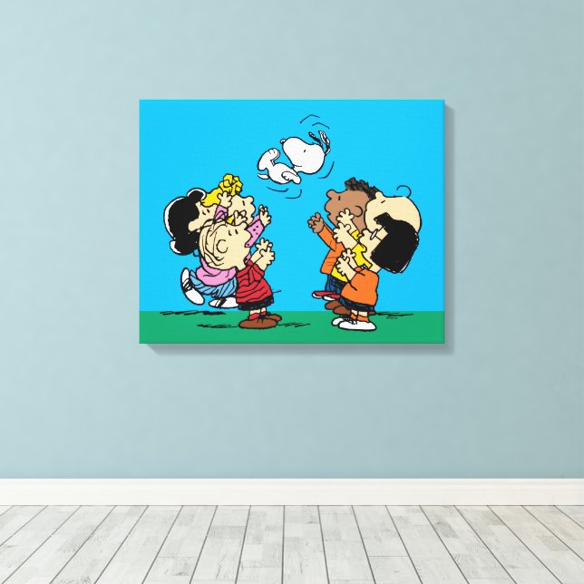 Peanuts | Friends Fun Canvas Print (Insitu(Wood Floor))