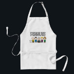 Peanuts Friends In A Row Adult Apron<br><div class="desc">Check out Snoopy,  Charlie Brown,  Lucy,  Pigpen,  Schroeder,  and Peppermint Patty lined up in a row.</div>