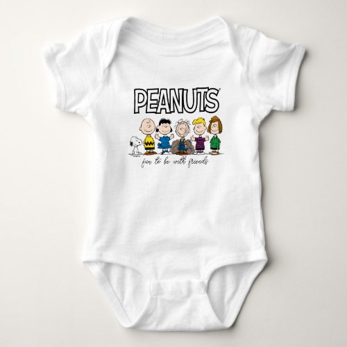 Peanuts Friends In A Row Baby Bodysuit