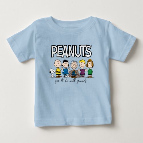 Peanuts Friends In A Row Baby T_Shirt