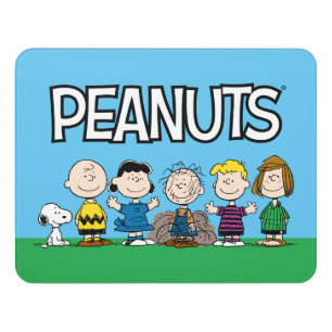 Peanuts Friends In A Row Door Sign