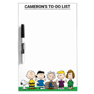 Peanuts Friends In A Row Dry Erase Board