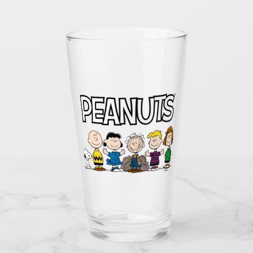 Peanuts Friends In A Row Glass