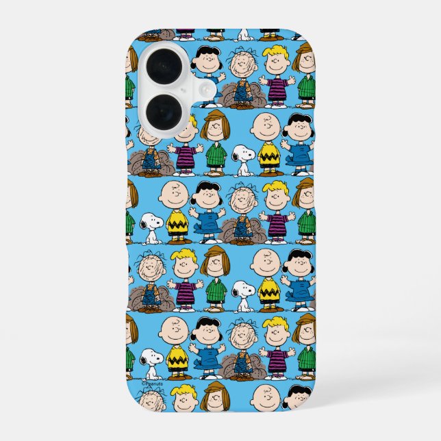 Peanuts Friends In A Row Iphone Case (Back)