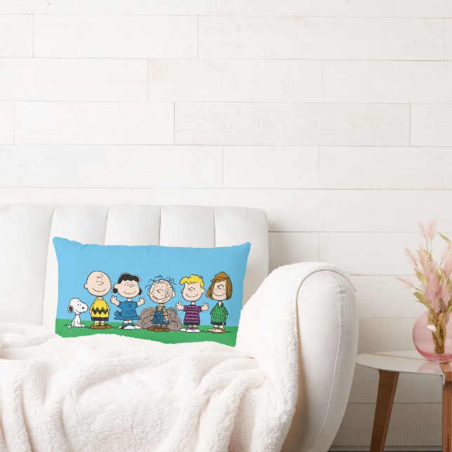 Peanuts Friends In A Row Lumbar Pillow (Couch)