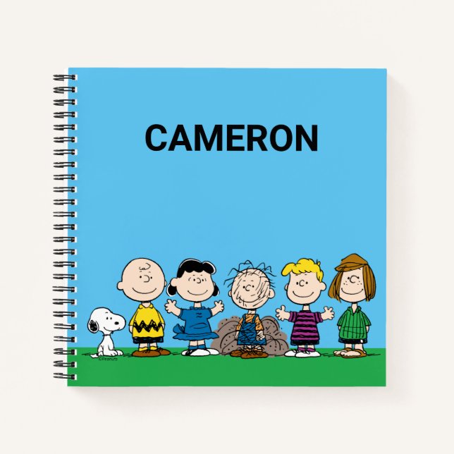 Peanuts Friends In A Row Notebook (Front)