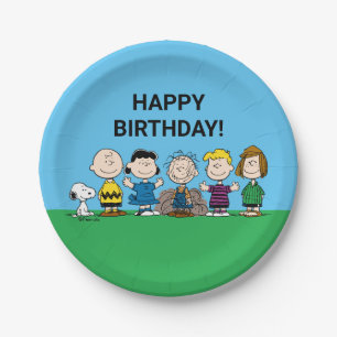 Peanuts Friends In A Row Paper Plates