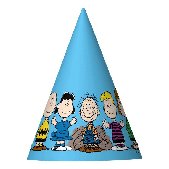 Peanuts Friends In A Row Party Hat (Front)