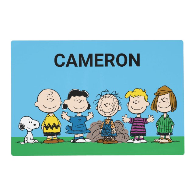 Peanuts Friends In A Row Placemat (Front)