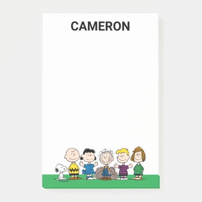 Peanuts Friends In A Row Post-it Notes (Front)