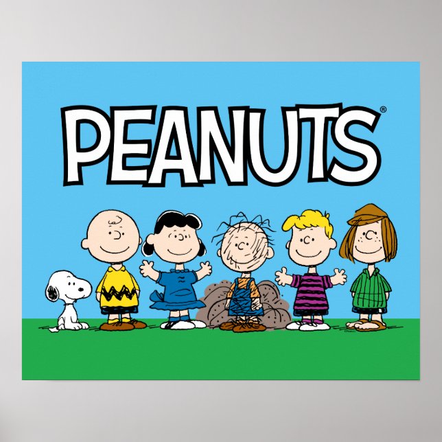 Peanuts Friends In A Row Poster (Front)
