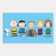 Peanuts Friends In A Row Rectangular Sticker | Zazzle