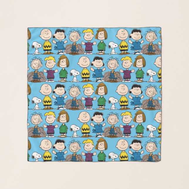 Peanuts Friends In A Row Scarf (Front)