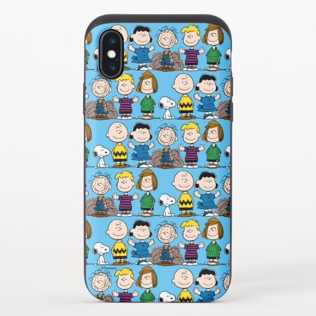 Peanuts Friends In A Row Uncommon iPhone Case (Back)