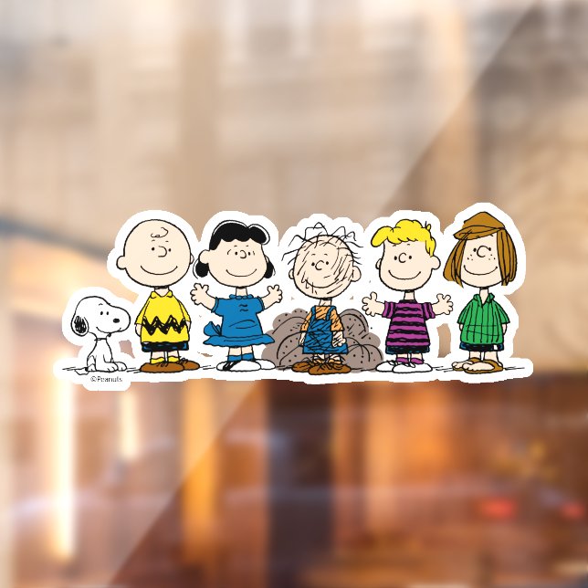 Peanuts Friends In A Row Window Cling (Sheet 2)