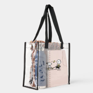 PEANUTS Friends Skate Boarding Clear Tote Bag