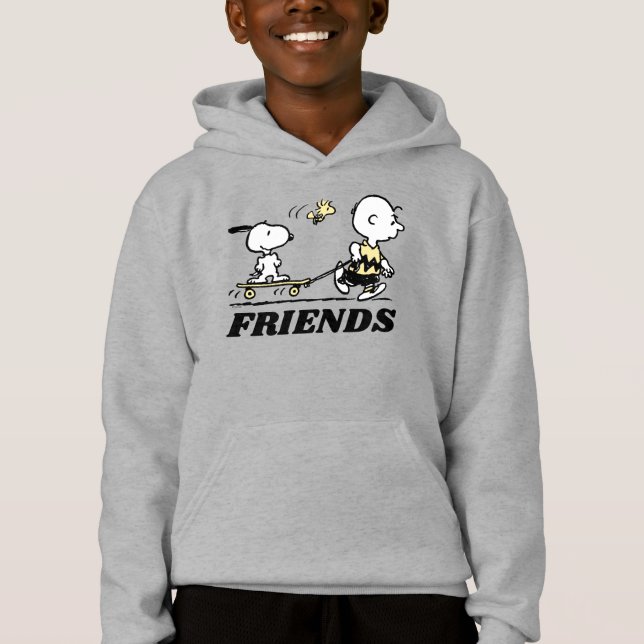 PEANUTS | Friends Skate Boarding Hoodie (Front)