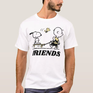 PEANUTS Friends Skate Boarding T-Shirt