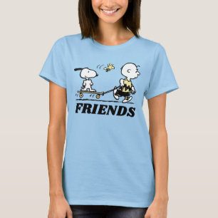 PEANUTS Friends Skate Boarding T-Shirt