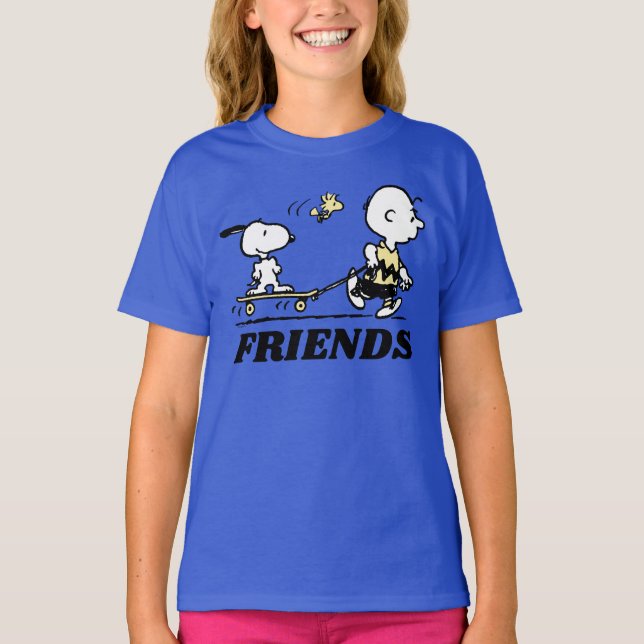 PEANUTS | Friends Skate Boarding T-Shirt (Front)