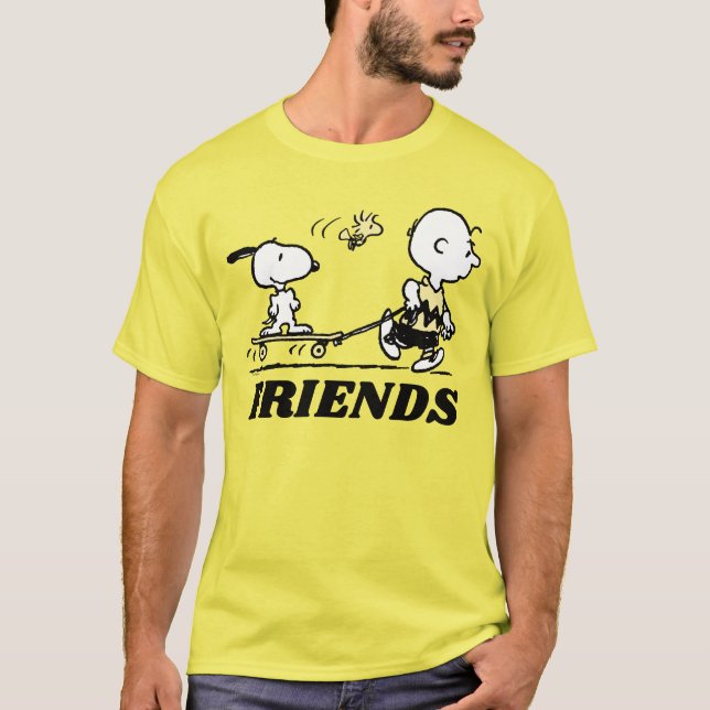 PEANUTS | Friends Skate Boarding T-Shirt (Front)