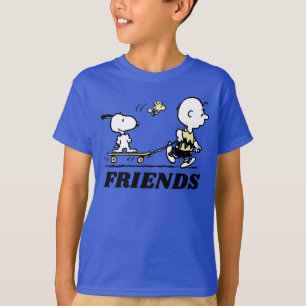 PEANUTS   Friends Skate Boarding T-Shirt