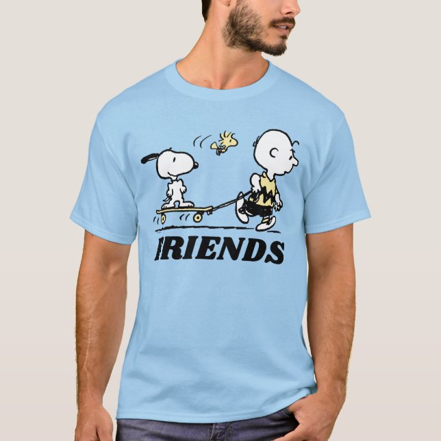 PEANUTS | Friends Skate Boarding T-Shirt (Front)