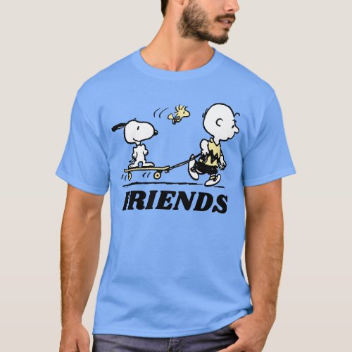 PEANUTS  Friends Skate Boarding T_Shirt