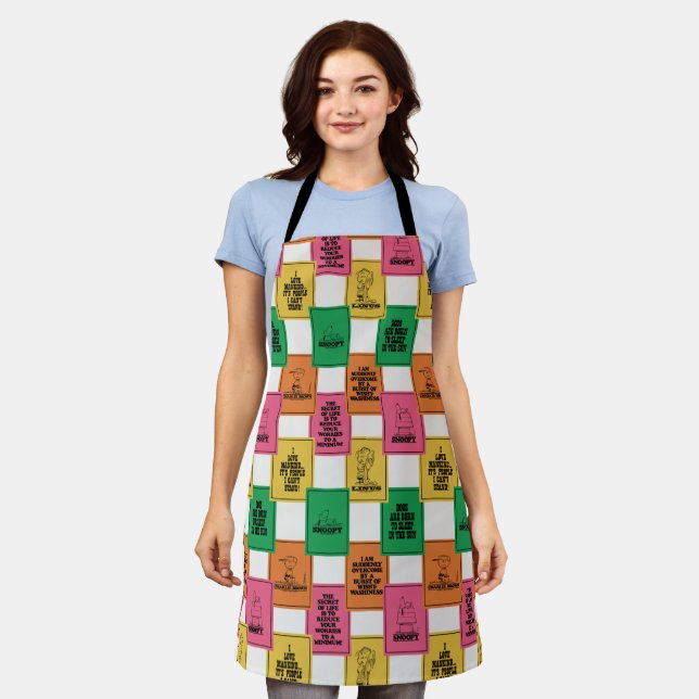 Peanuts | Fun Colorblock Pattern Apron (Worn)