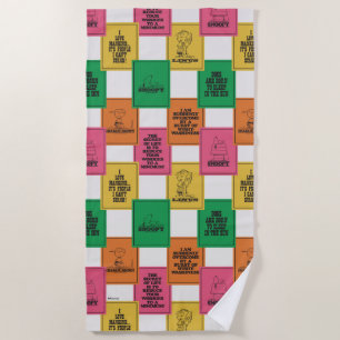 Peanuts Fun Colorblock Pattern Beach Towel