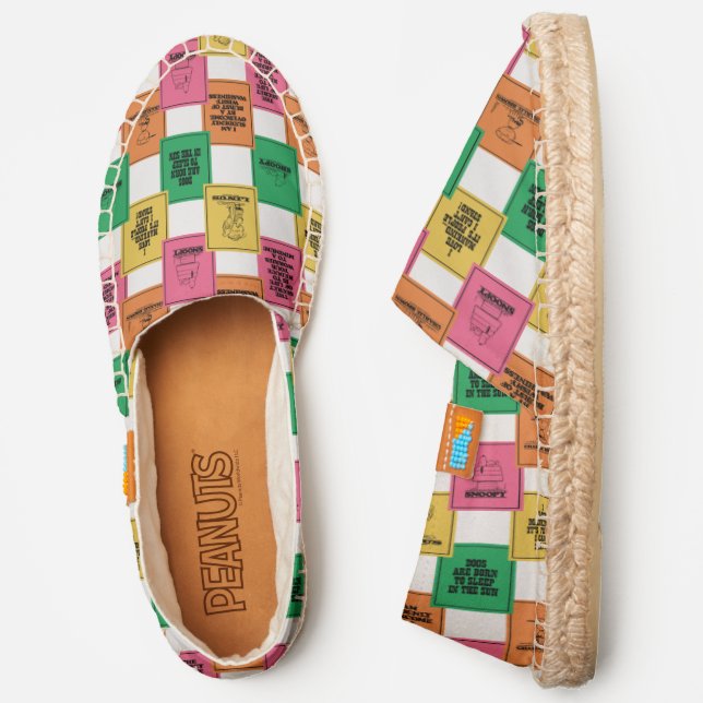 Peanuts | Fun Colorblock Pattern Espadrilles (Side)
