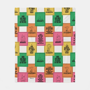 Peanuts Fun Colorblock Pattern Fleece Blanket