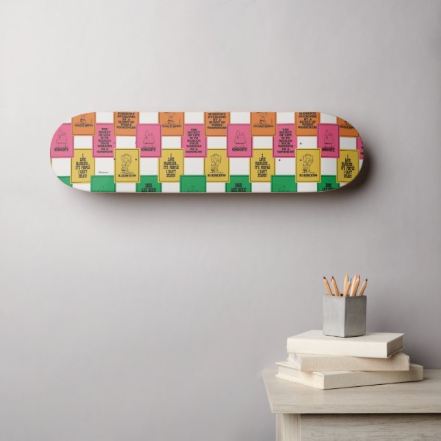 Peanuts | Fun Colorblock Pattern Skateboard (Wall Art (Horz))