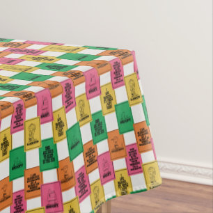 Peanuts   Fun Colorblock Pattern Tablecloth