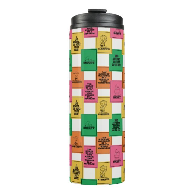 Peanuts | Fun Colorblock Pattern Thermal Tumbler (Front)