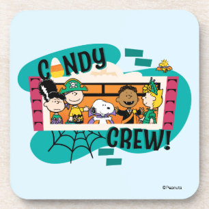 Peanuts Gang Candy Crew Halloween Beverage Coaster