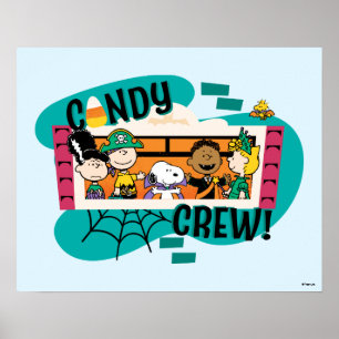 Peanuts Gang Candy Crew Halloween Poster