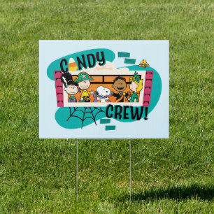 Peanuts Gang Candy Crew Halloween Sign