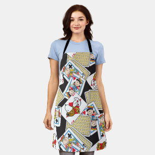 Peanuts Gang Card Deck Pattern Apron