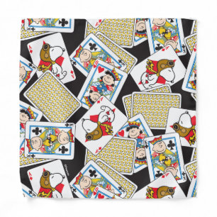 Peanuts Gang Card Deck Pattern Bandana