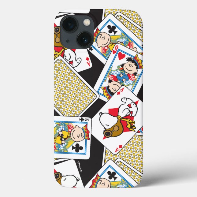 Peanuts Gang Card Deck Pattern Case-Mate iPhone Case (Back)