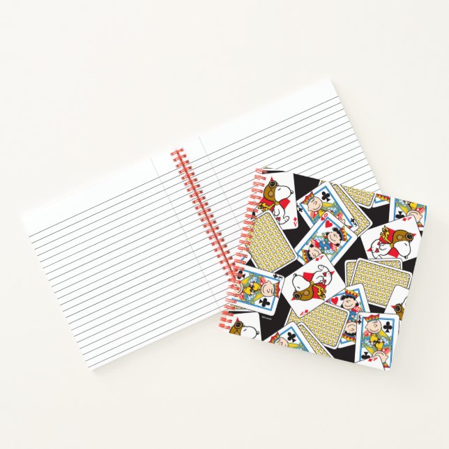 Peanuts Gang Card Deck Pattern Notebook (Inside)