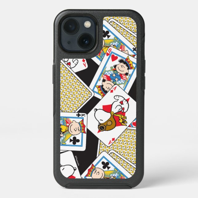 Peanuts Gang Card Deck Pattern Otterbox iPhone Case (Back)