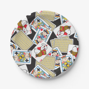 Peanuts Gang Card Deck Pattern Paper Plates