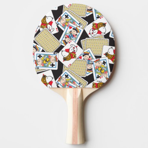 Peanuts Gang Card Deck Pattern Ping Pong Paddle