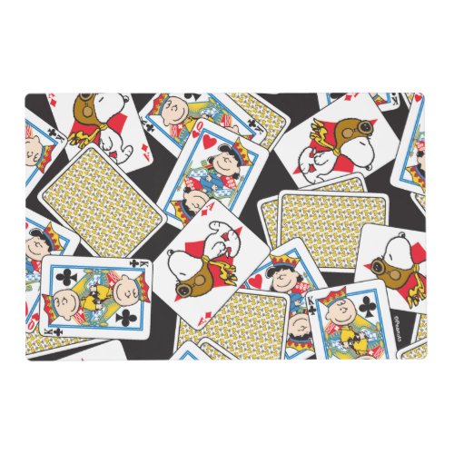 Peanuts Gang Card Deck Pattern Placemat